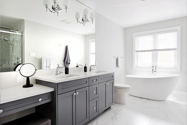 Burbank bathroom contractor installing precise tile work in shower
